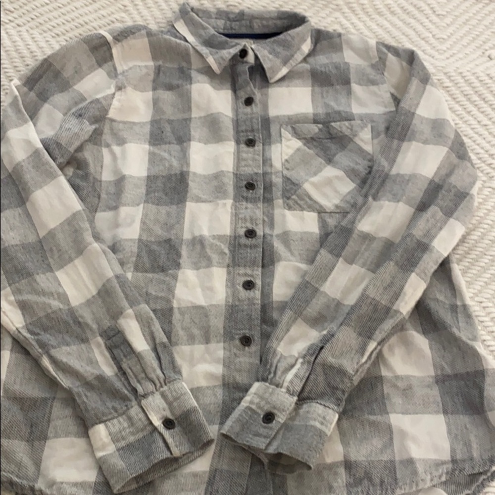White & light gray flannel